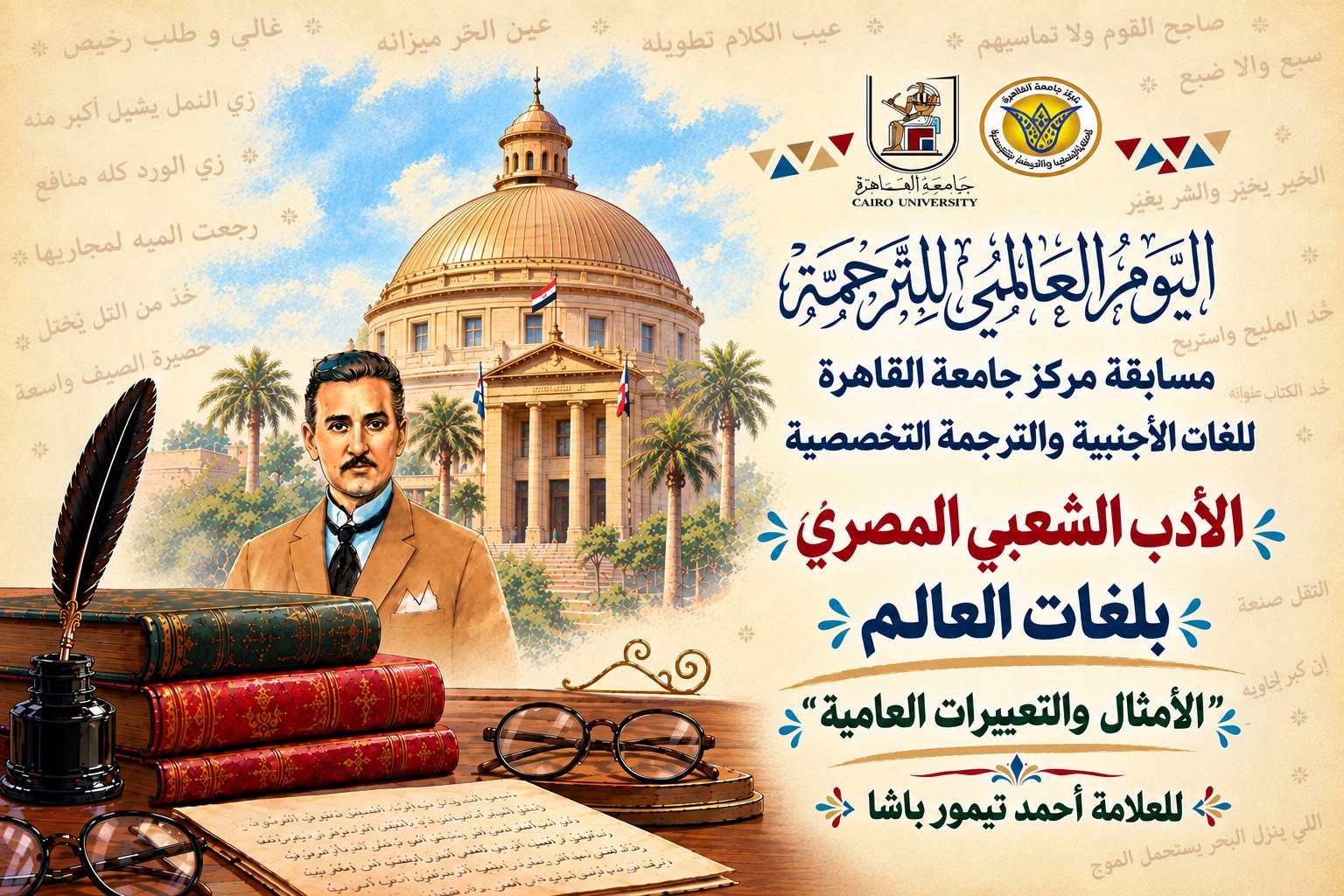 جامعة القاهرة تطلق مسابقتها السنوية للترجمة تحت عنوان .. الأدب الشعبي المصري بلغات العالم