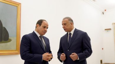 تفاصيل مكالمة الرئيس السيسي ورئيس وزراء العراق اليوم