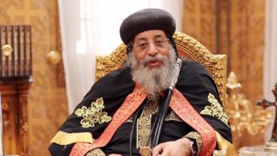 البابا تواضروس ناعيا المشير "خدم الوطن بإخلاص"
