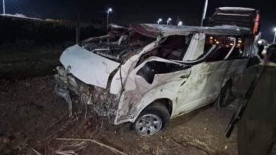 انقلاب سيارة ميكروباص