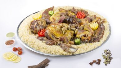 الكبسة البيضاء باللحم