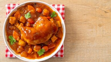 دجاج بالخضار