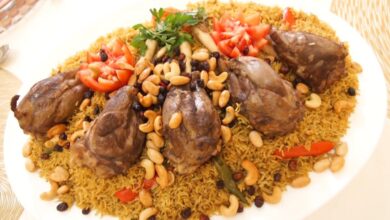 كبسة اللحم بالموزات