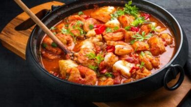 طاجن الجمبري بالفرن
