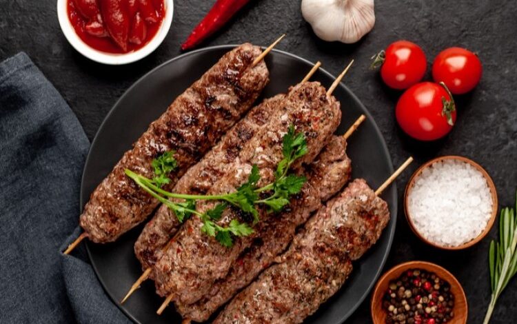 كباب مشوي بالفرن
