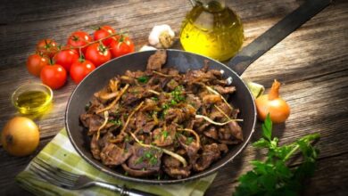 كبدة على الصاج