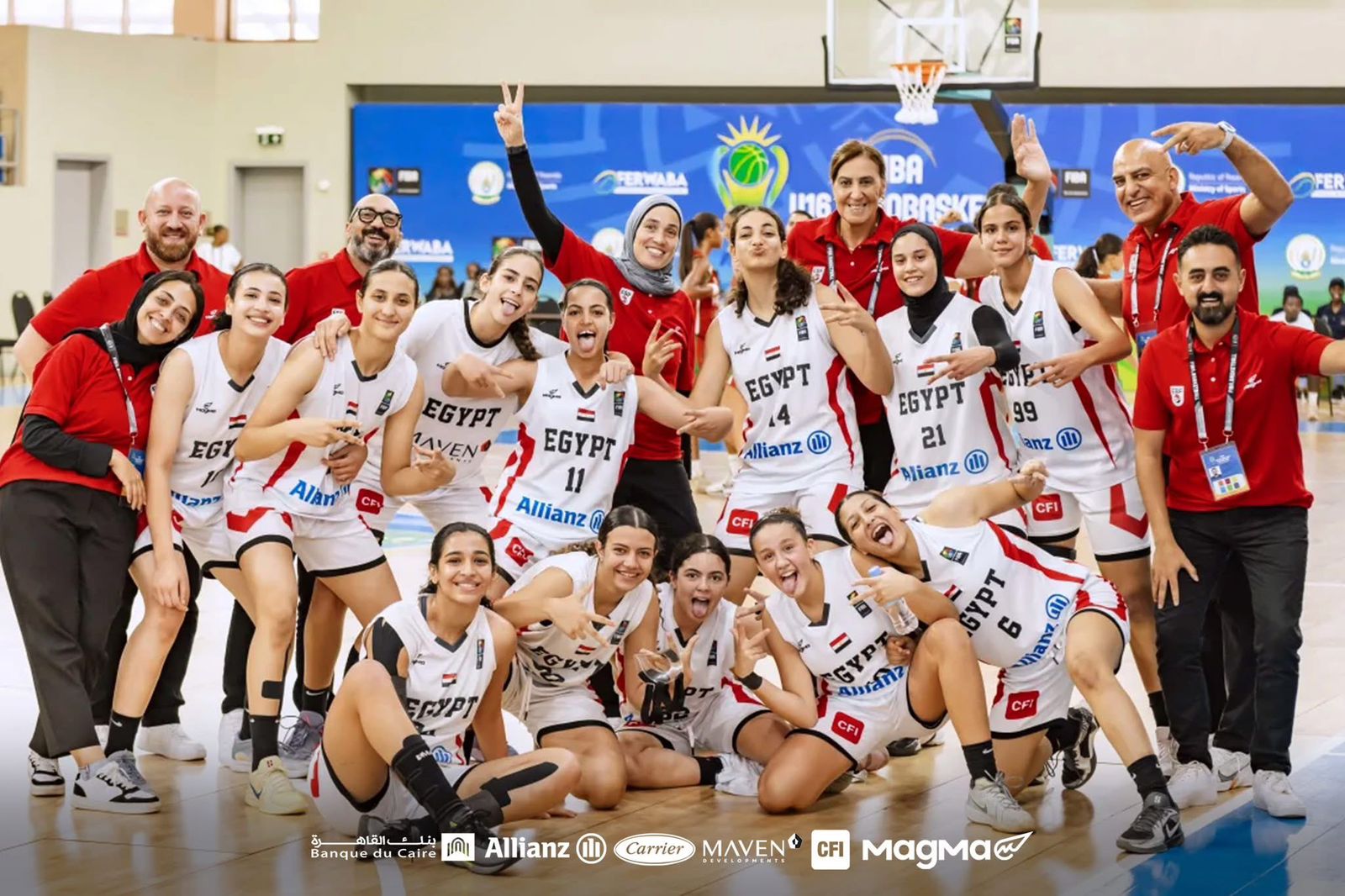 منتخب مصر ناشئات يكتسح  تنزانيا ويتأهل لنصف نهائي الأفروباسكت