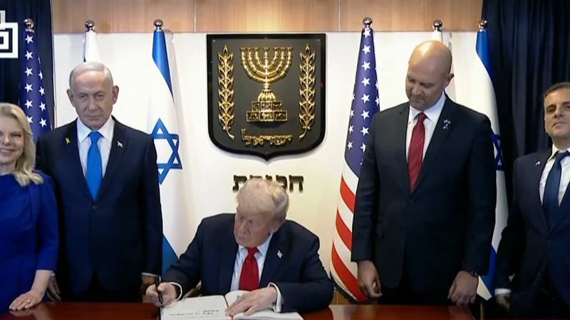 ترامب يصل الي الكنيست لالقاء خطاب أمامه