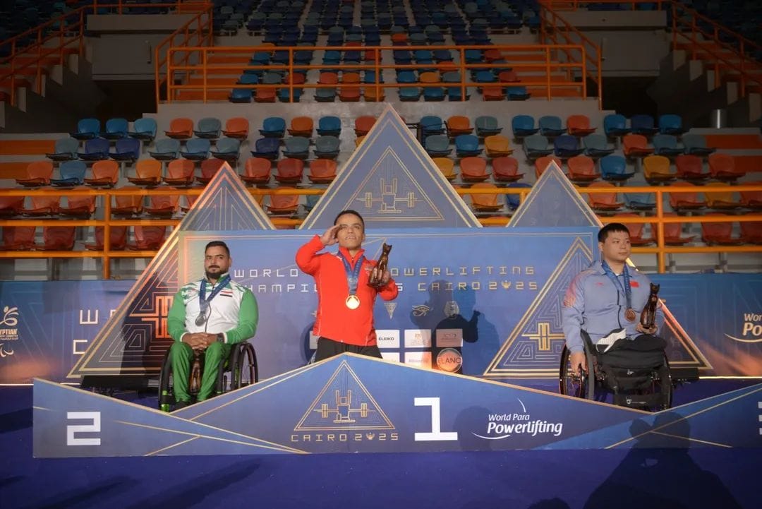 القومي للإعاقة يهنئ البطل البارالمبي محمد المنياوي لفوزه بذهبية بطولة العالم لرفع الأثقال