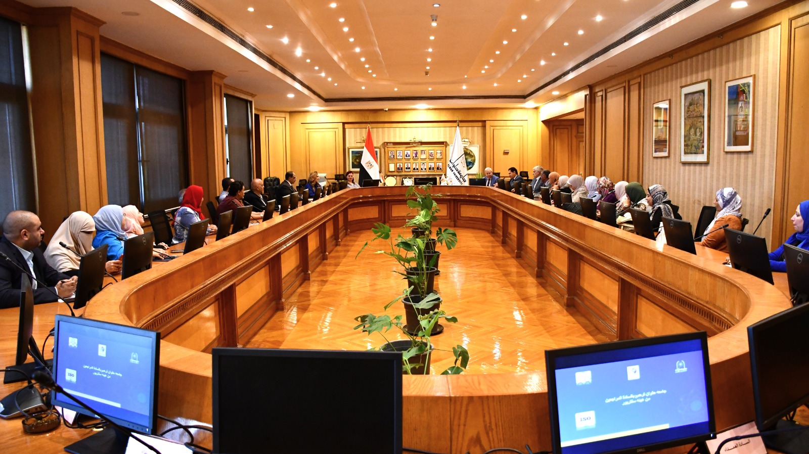 حلوان تستقبل وفد هيئة "سنتريور" للمراجعة على نظام الجودة الإدارية