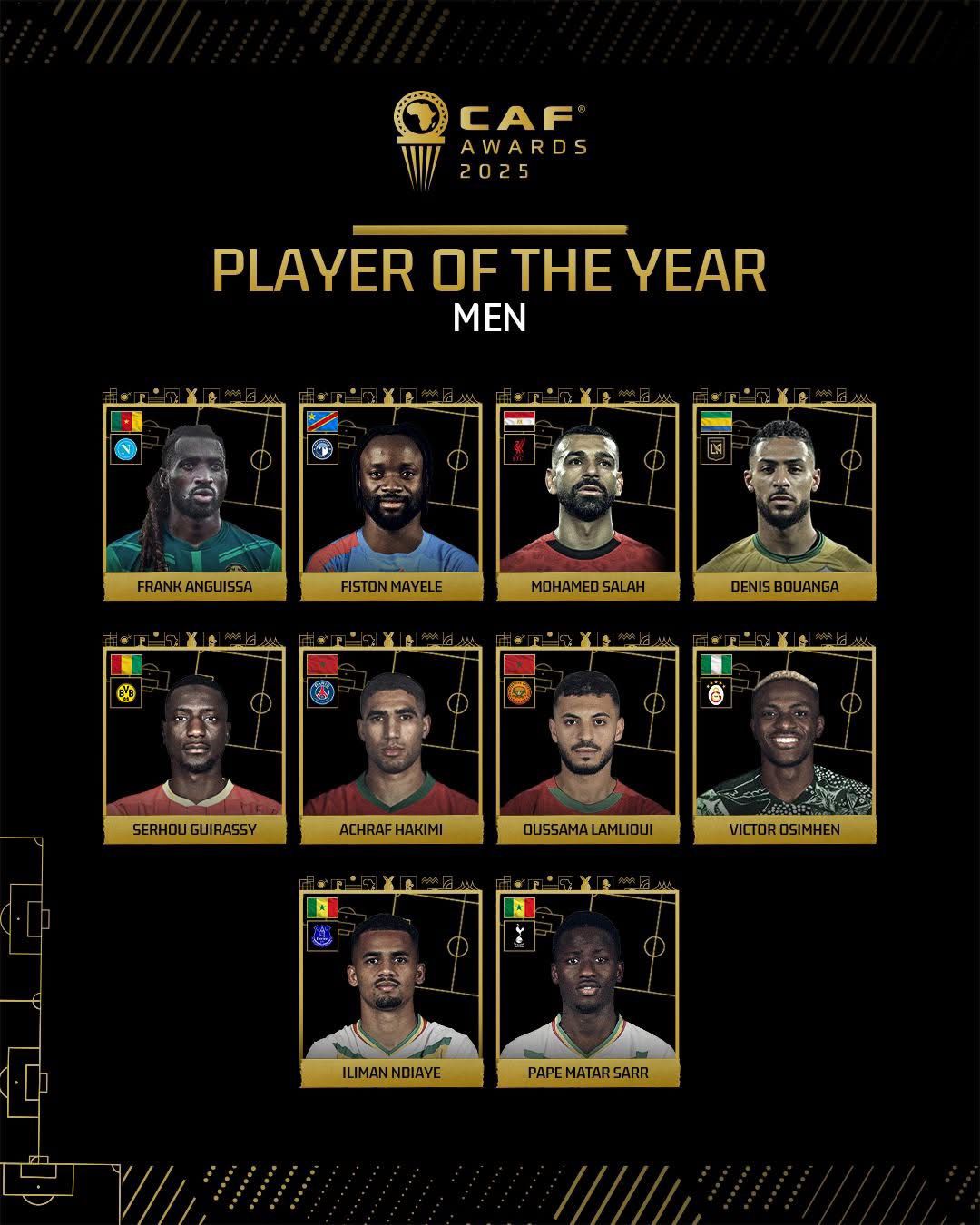 محمد صلاح ينافس على جائزة أفضل لاعب أفريقي 2025