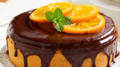 كيك البرتقال بالشوفان