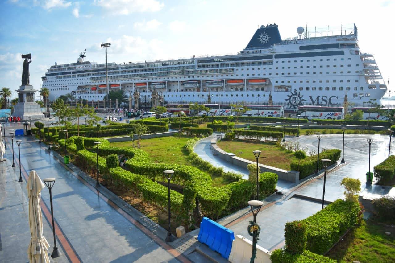 ميناء بورسعيد يستقبل السفينة السياحية «MSC Armonia» وعلى متنها 2700 سائح