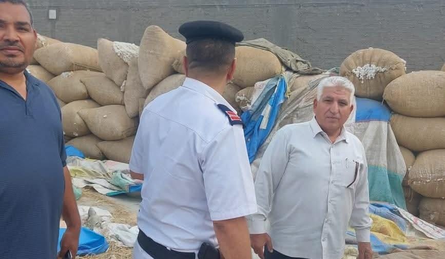 ضبط شونة ضخمة لتخزين وبيع القطن "بدون ترخيص" في الشرقية