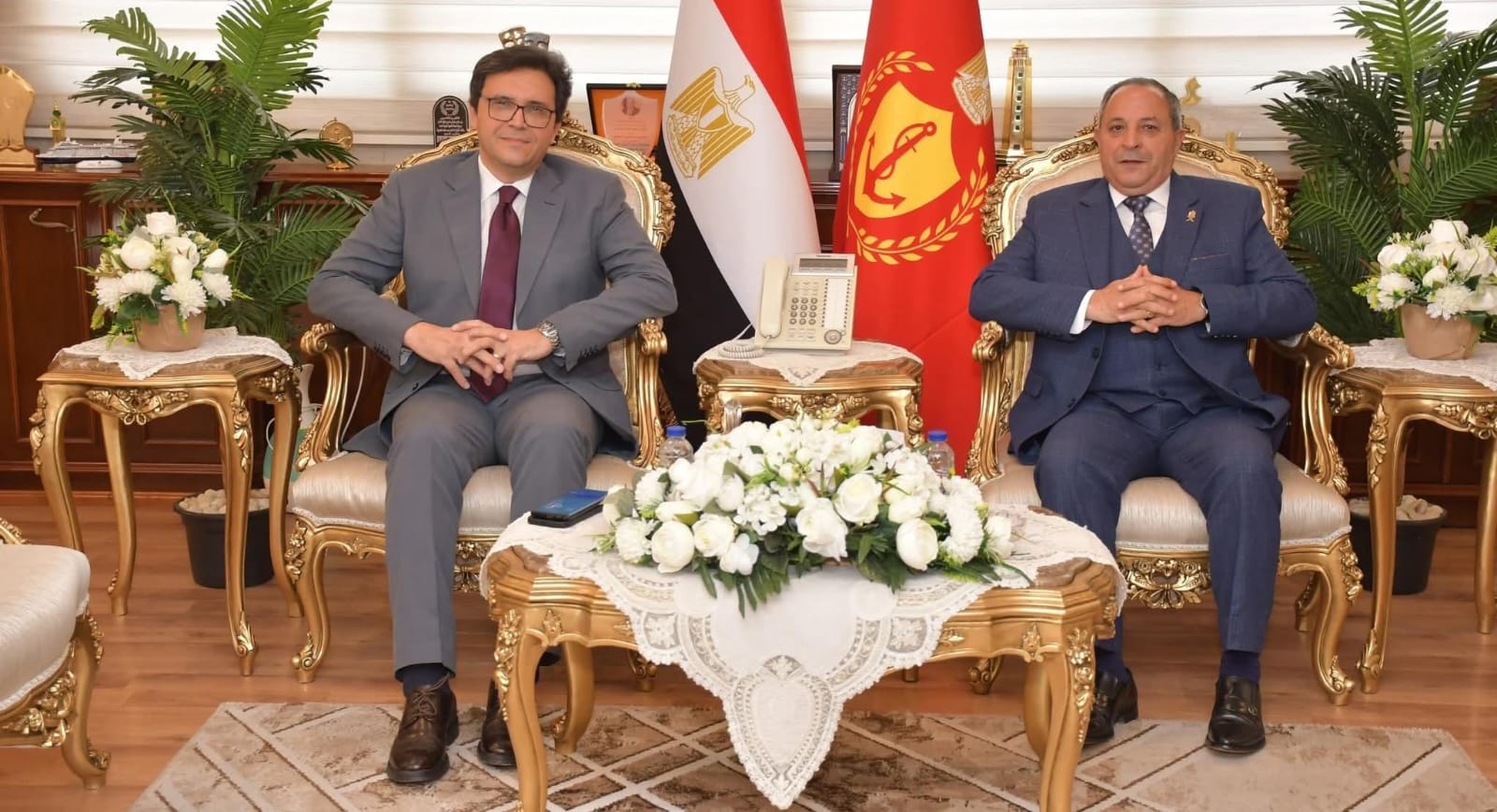 محافظ بورسعيد يستقبل وزير الثقافة لتفقد عدد من المنشآت الثقافية