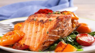 السلمون المشوى