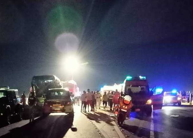 مصرع شخص وإصابة 5 أخرون في حادث انقلاب سيارة بطريق كفرالشيخ الدولي
