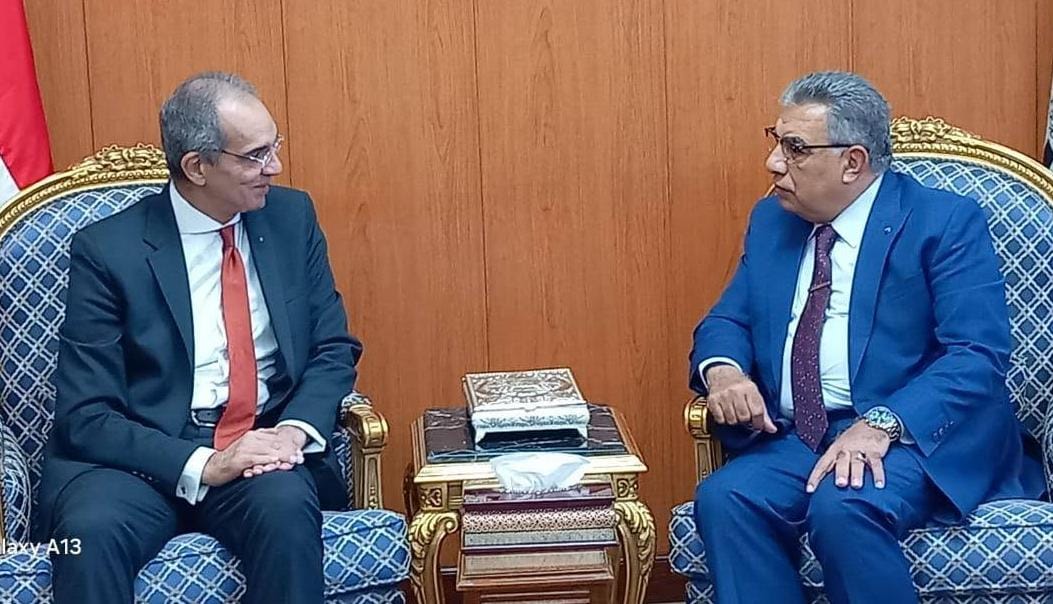 محافظ الدقهلية يستقبل وزير الاتصالات لدفع التحول الرقمي بالمحافظة