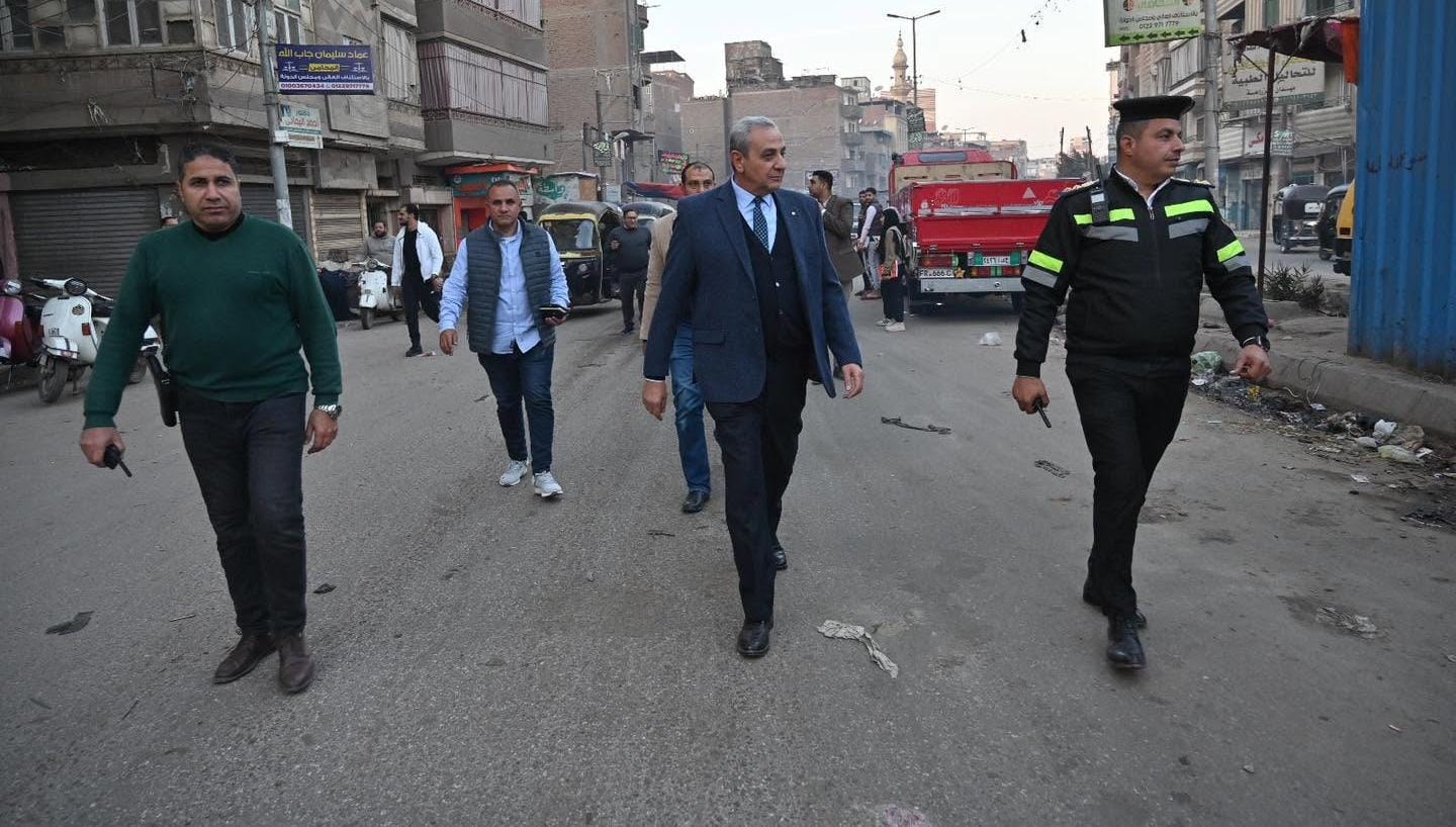 محافظ الغربية يقود جولة ميدانية موسعة بالمحلة لمتابعة النظافة ورفع الإشغالات