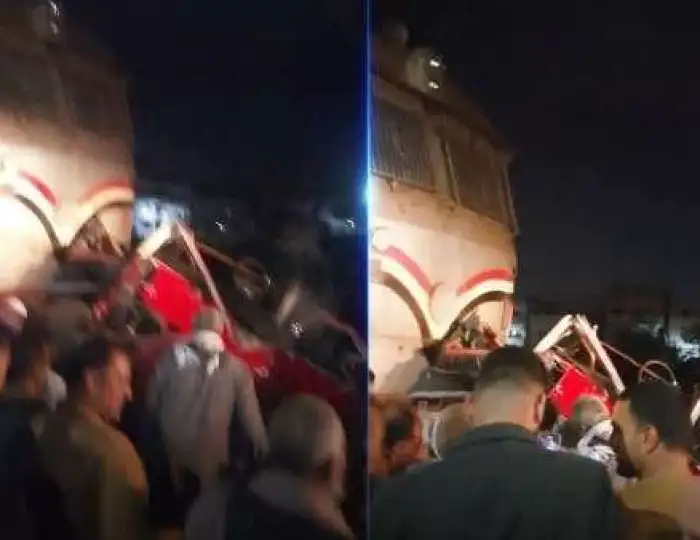 عاجل.. تصادم قطار بميكروباص في محافظة المنوفية