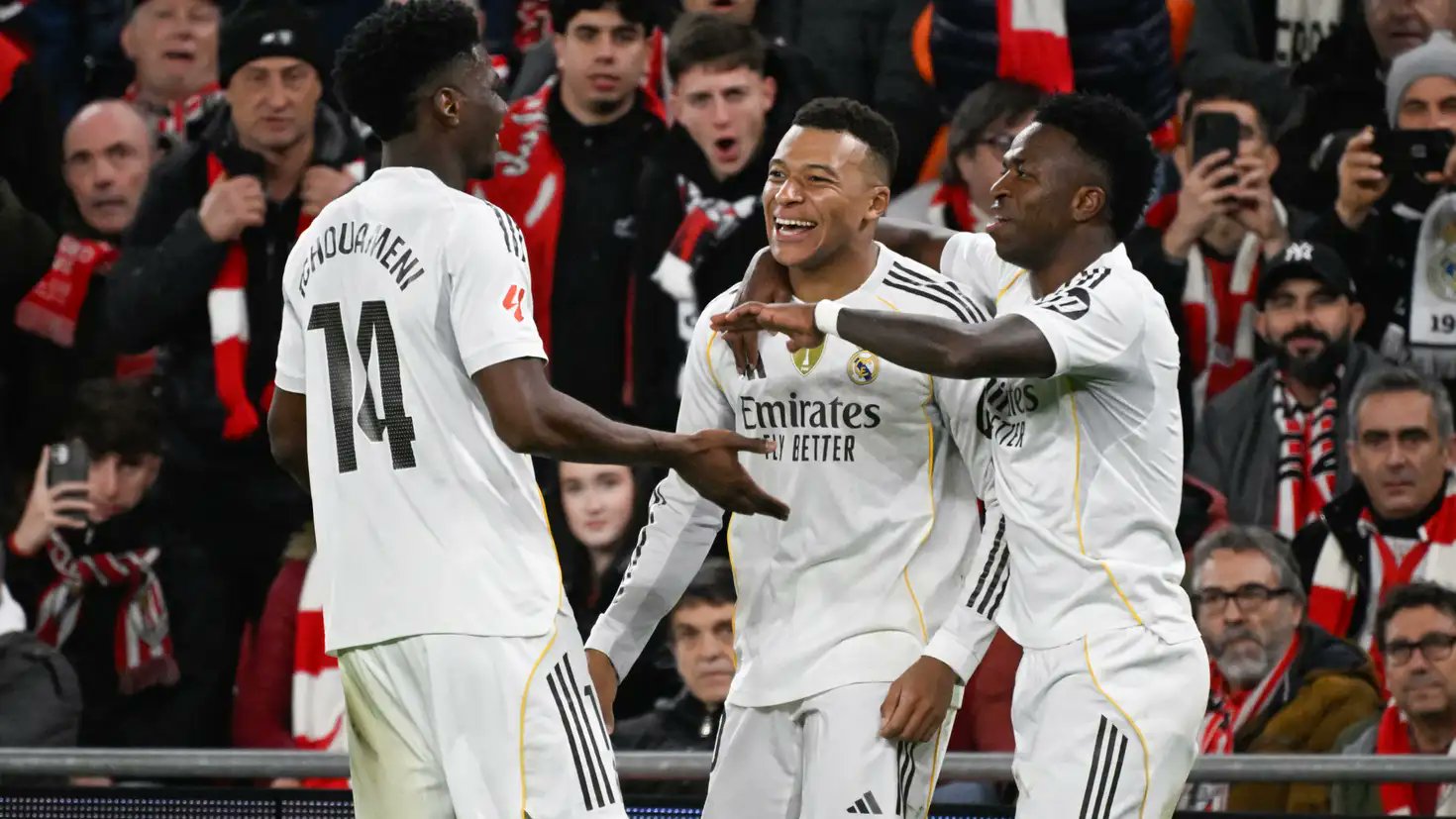 بثنائية مبابي.. ريال مدريد يكتسح أتلتيك بلباو بثلاثية في سان ماميس