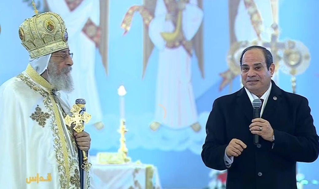 البابا تواضروس: الرئيس السيسي رسخ تقليداً وطنياً بزيارة الكاتدرائية يعبر عن مصر الأصيلة وقيادتها الحكيمة
