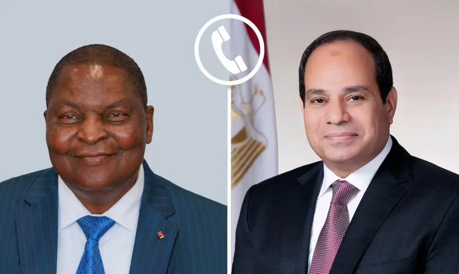 خلال اتصال هاتفي.. الرئيس السيسي يهنئ رئيس أفريقيا الوسطى بمناسبة إعادة انتخابه