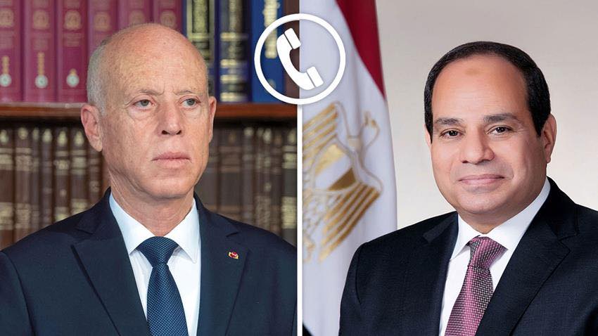 الرئيس السيسى يتلقى اتصالًا هاتفيًا من نظيره التونسى للتهنئة بحلول رمضان