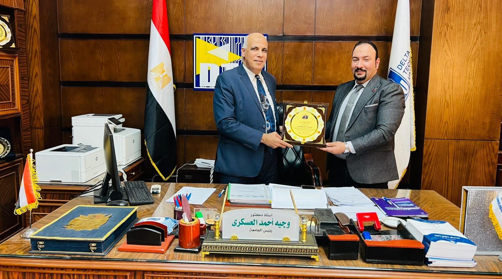 رئيس جامعة الدلتا التكنولوجية يبحث مع مصنع “كيم تيك” تعزيز الشراكة