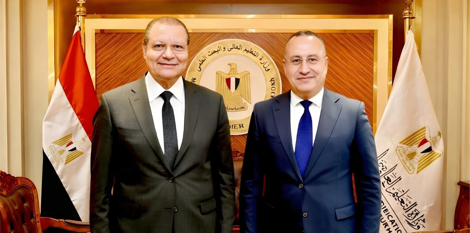 رئيس هيئة الاعتماد والرقابة الصحية يهنئ وزير التعليم العالي بثقة القيادة السياسية