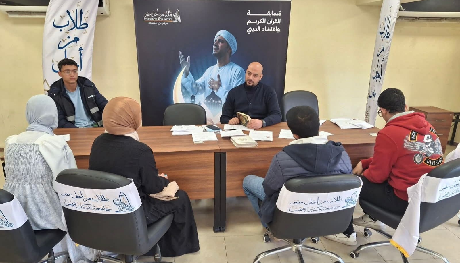 طلاب من أجل مصر تنظم مسابقتي القرآن الكريم والإنشاد الديني بجامعة عين شمس