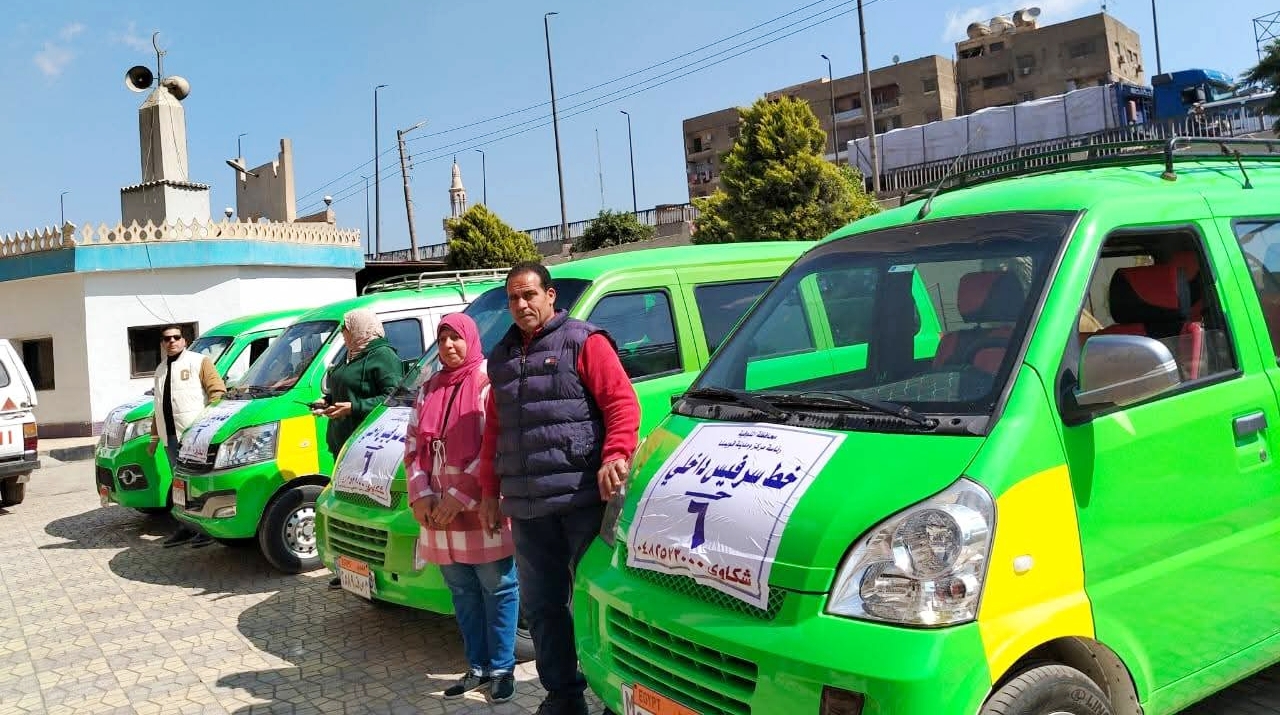 تدشين المرحلة الأولى لخطوط السرفيس الجديدة بمركز ومدينة قويسنا