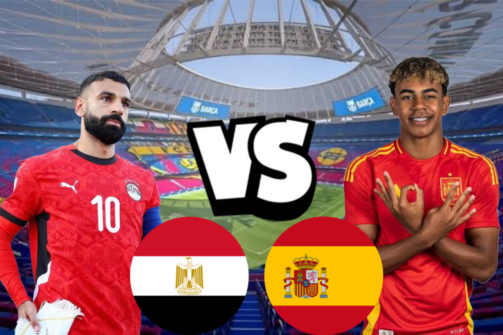 صلاح ضد يامال .. موعد ومكان ودية منتخب مصر أمام اسبانيا