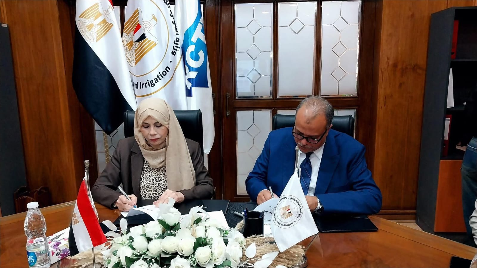 هندسة المطرية توقع بروتوكول تعاون مع مركز التدريب الإقليمي للموارد المائية والري