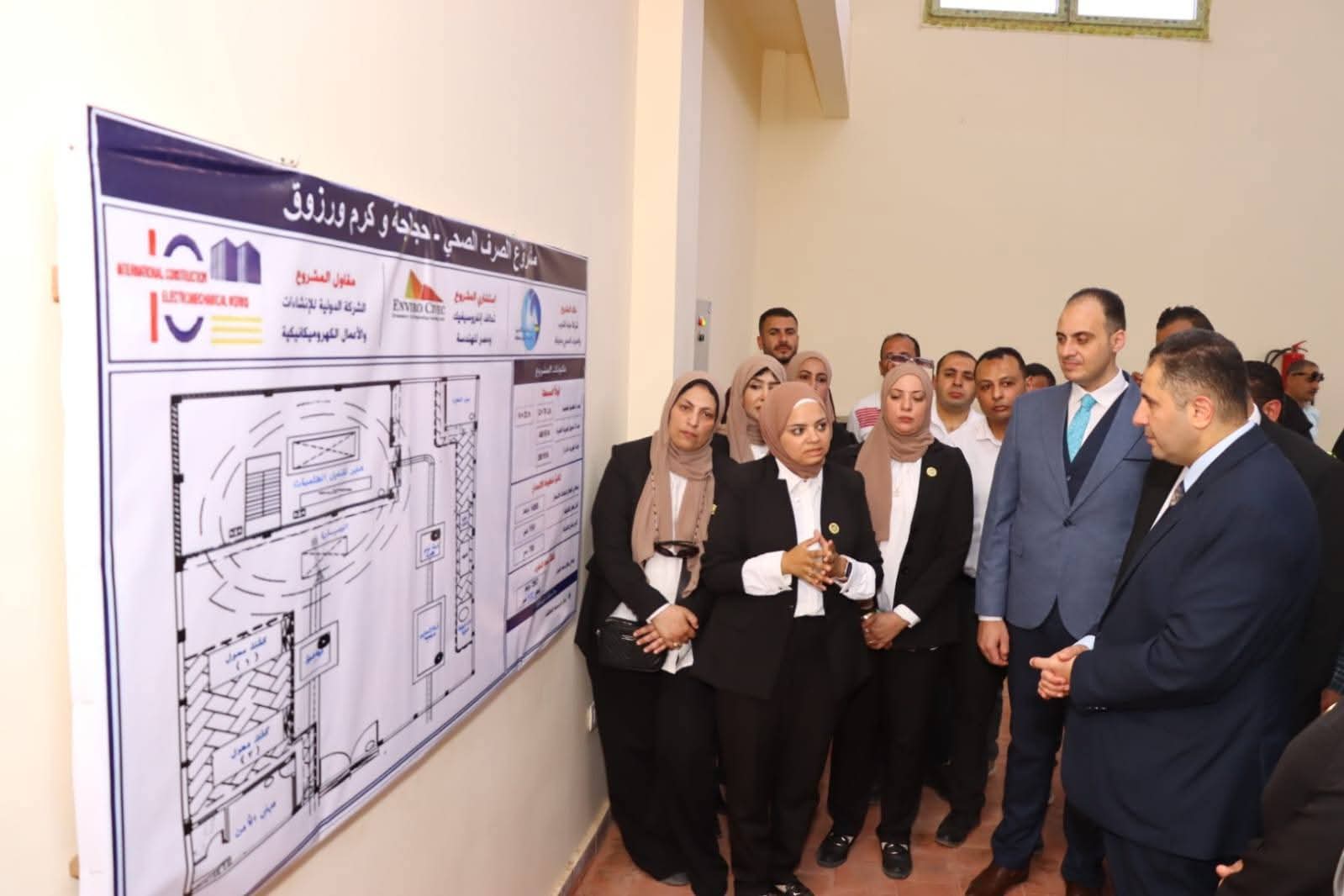 محافظ دمياط يفتتح محطة رفع صرف صحي "كرم ورزوق"