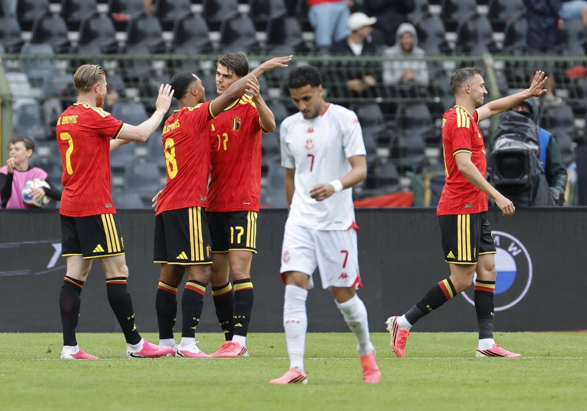 بلجيكا تقسو على تونس وديًا قبل مواجهة مصر في كأس العالم