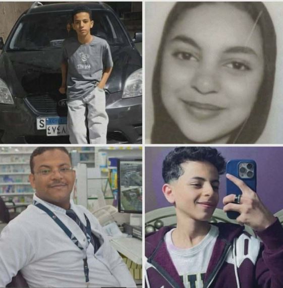 مصرع طبيب وأبنائه الثلاثة إثر انقلاب سيارة بالطريق الصحراوي في المنيا