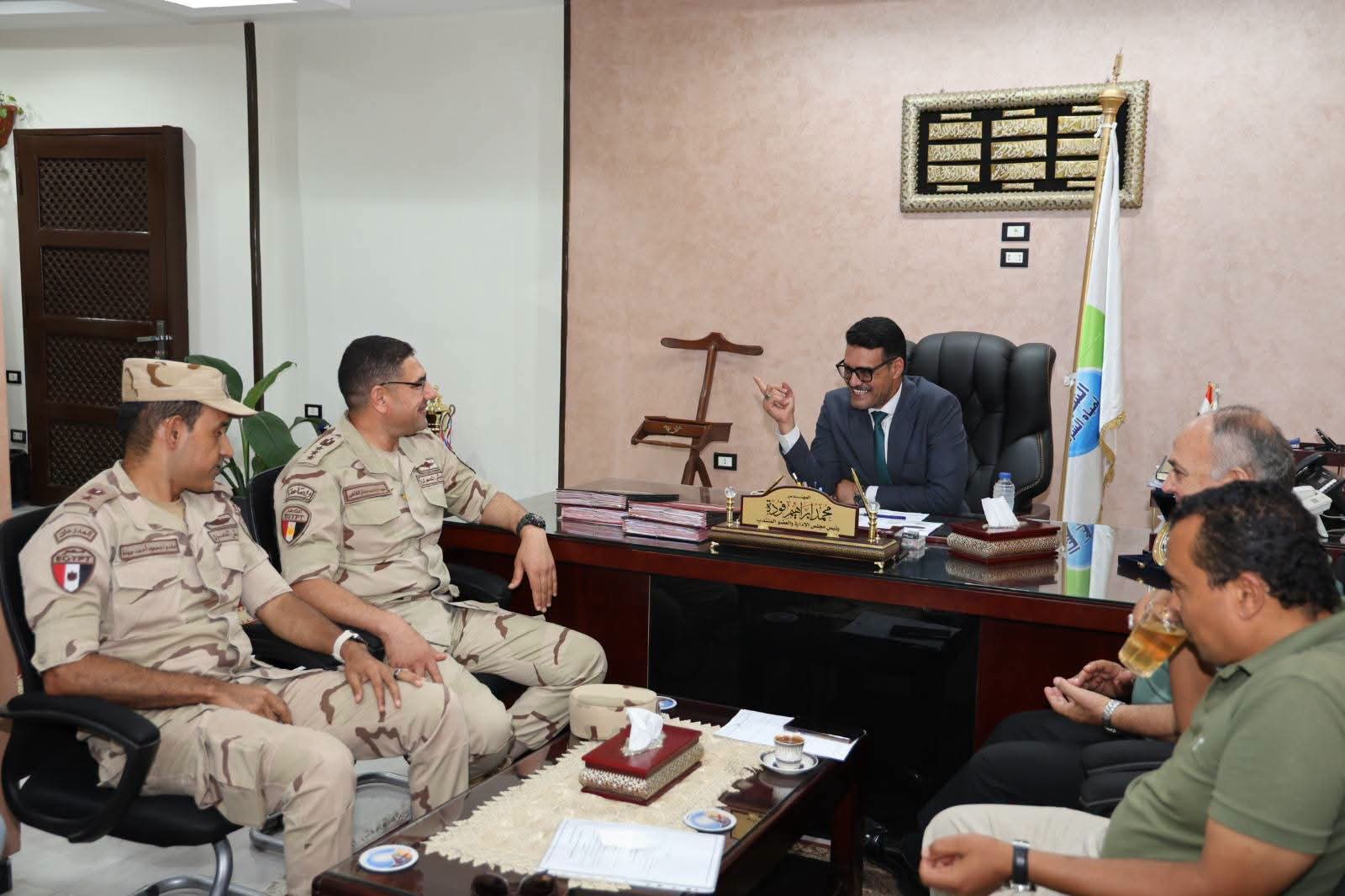 رئيس مياه القليوبية يستقبل المستشار العسكري للمحافظة لبحث خطط مواجهة الأزمات وتأمين المحطات