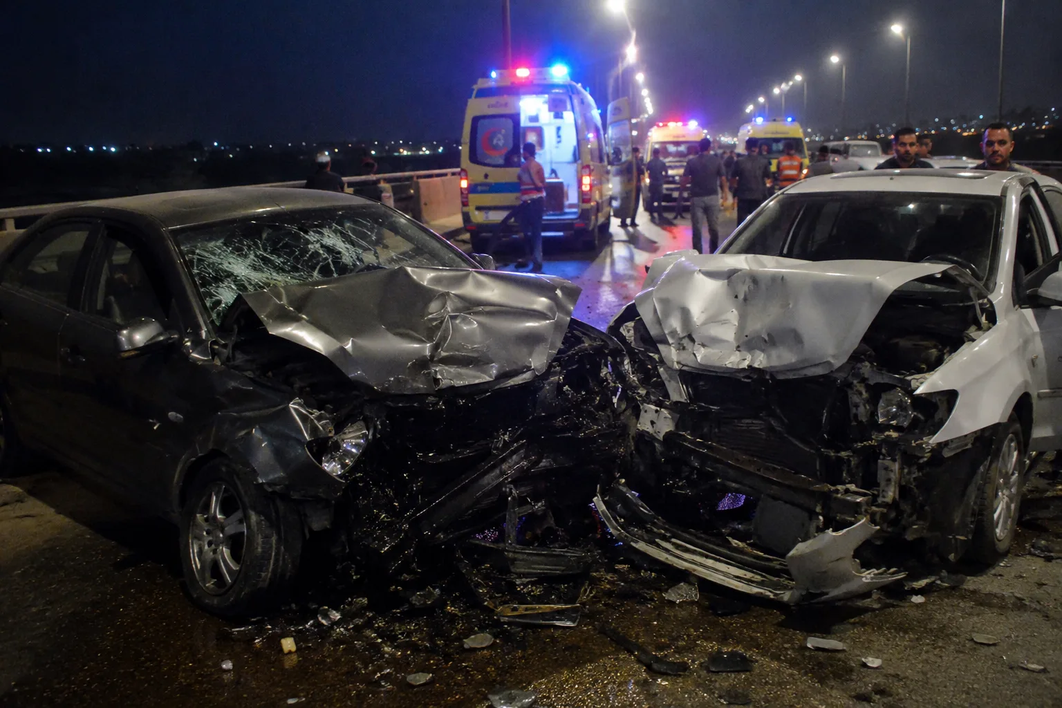 مصرع شخص وإصابة 17 آخرون في حادث أعلى الطريق الدائري